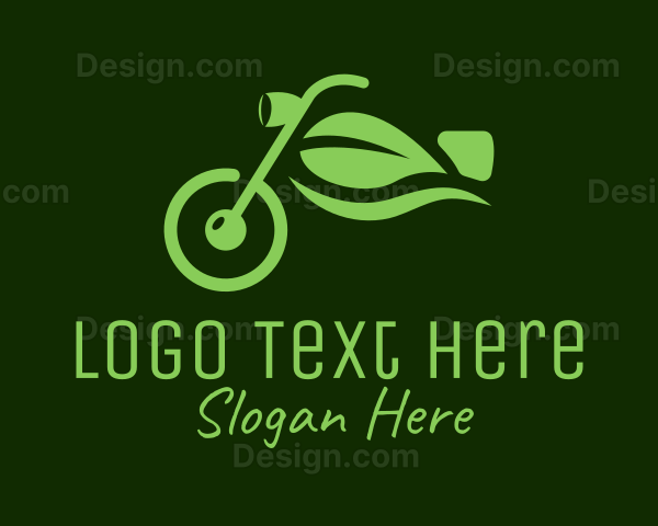 Eco Motorcycle Leaf Logo