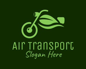 Eco Motorcycle Leaf  logo design