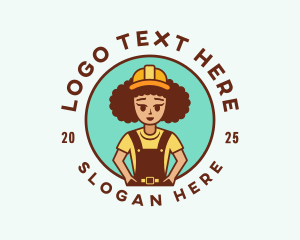 Afro Woman Engineer logo