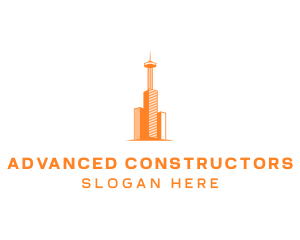 Skyscraper Building Tower logo design