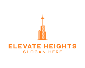 Skyscraper Building Tower logo design