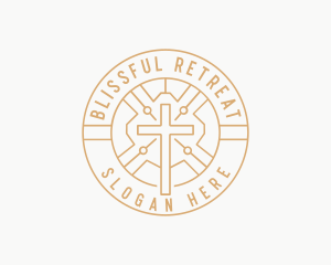 Church Cross Christianity logo design