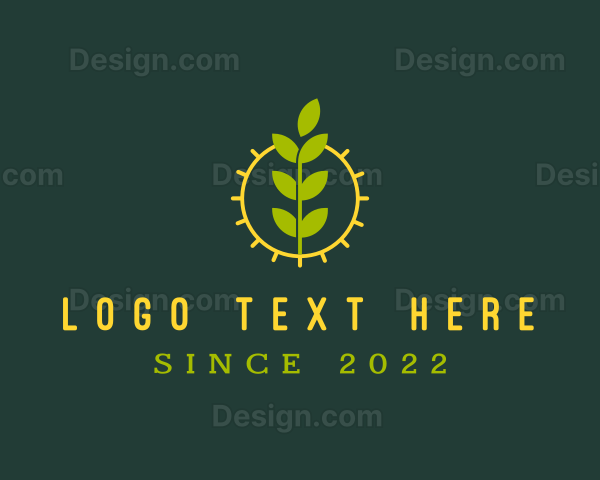 Eco Friendly Sun Plant Logo