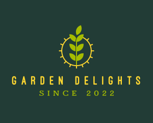 Eco Friendly Sun Plant logo design