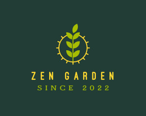 Eco Friendly Sun Plant logo design