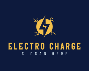 Charge Electricity Lightning logo design