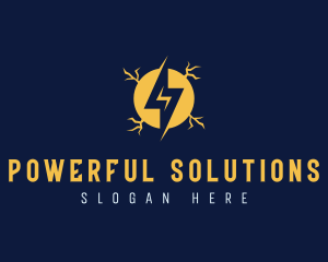 Charge Electricity Lightning logo design