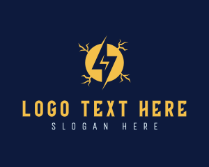 Electric - Charge Electricity Lightning logo design
