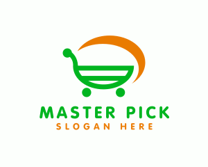 Shopping Cart Grocery logo design