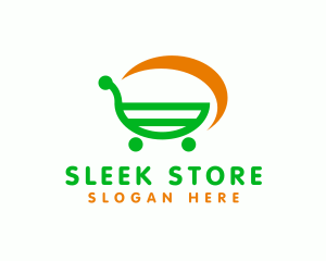 Shopping Cart Grocery logo design