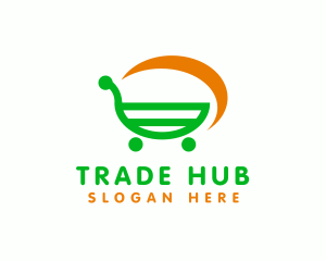 Shopping Cart Grocery logo design