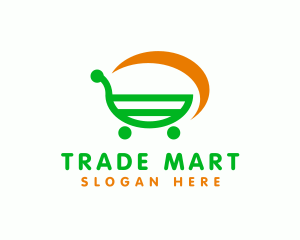 Shopping Cart Grocery logo design