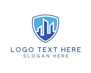 Office Building Security Shield logo design