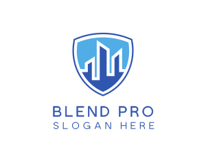 Office Building Security Shield logo design