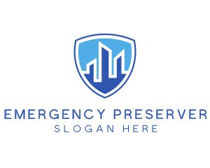 Office Building Security Shield logo design