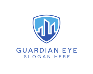 Office Building Security Shield logo design