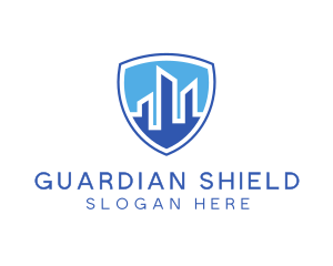 Office Building Security Shield logo design