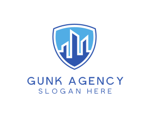 Office Building Security Shield logo design