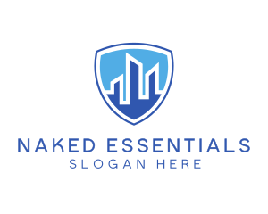 Office Building Security Shield logo design