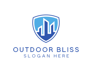 Office Building Security Shield logo design