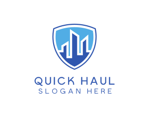 Office Building Security Shield logo design