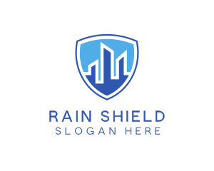 Office Building Security Shield logo design