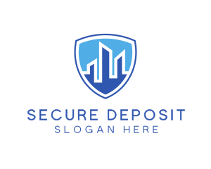 Office Building Security Shield logo design