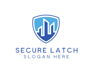 Office Building Security Shield logo design