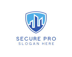 Office Building Security Shield logo design