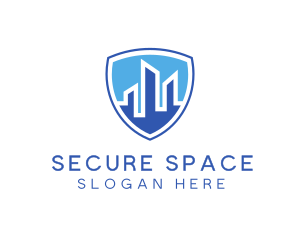 Office Building Security Shield logo design