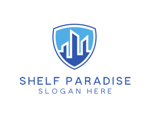 Office Building Security Shield logo design