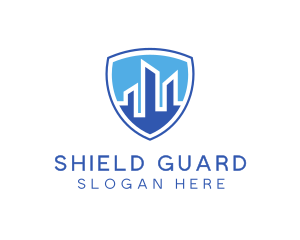 Office Building Security Shield logo design