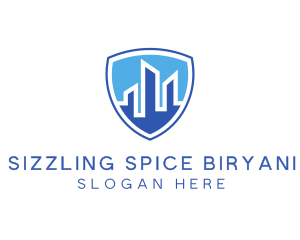 Office Building Security Shield logo design