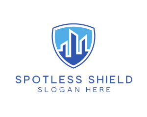 Office Building Security Shield logo design