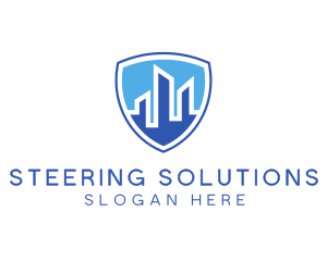 Office Building Security Shield logo design