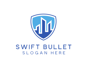 Office Building Security Shield logo design