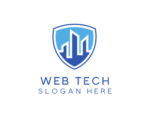 Office Building Security Shield logo design