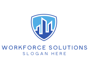 Office Building Security Shield logo design