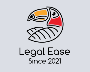 Toucan Bird Character logo
