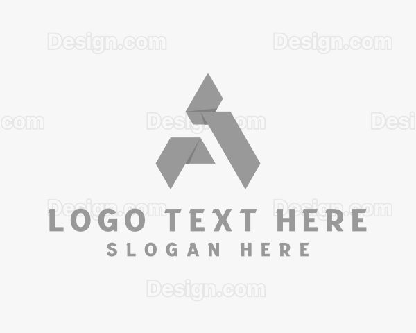 Paper Origami Craft Logo