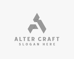 Paper Origami Craft  logo design