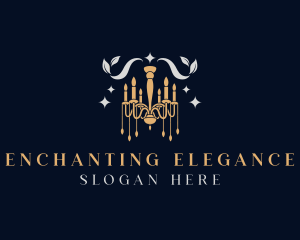 Elegant Light Chandelier logo design