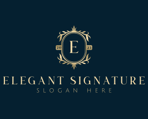 Elegant Floral Leaves logo design