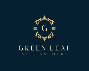 Elegant Floral Leaves logo design