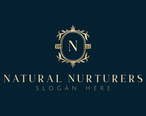 Elegant Floral Leaves logo design