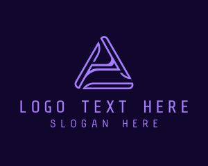 Purple Abstract Letter A  logo