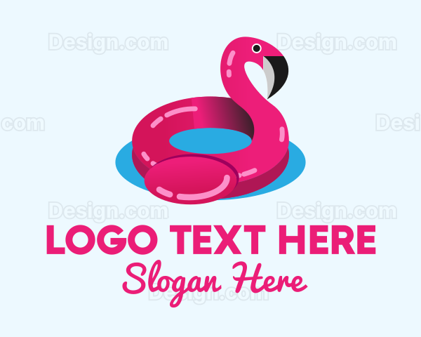 Inflatable Flamingo Floatie Logo