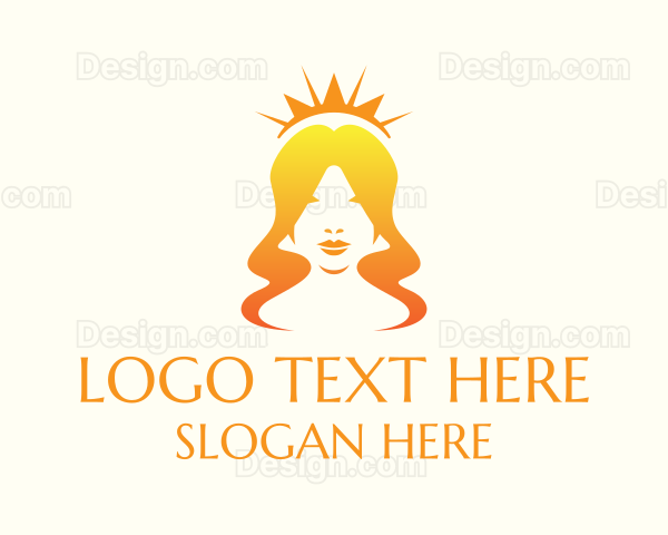 Sunrise Woman Crown Logo