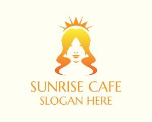 Sunrise Woman Crown logo design