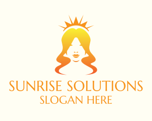 Sunrise Woman Crown logo design